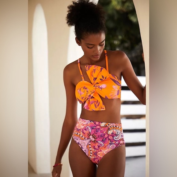 Anthropologie Kristina Floral High Rise Bikini Bottom - Picture 4 of 7